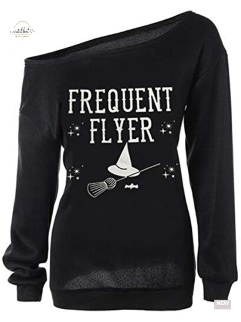 Women's Off Shoulder Halloween Sweatshirt Cotton Blend Loose Fit